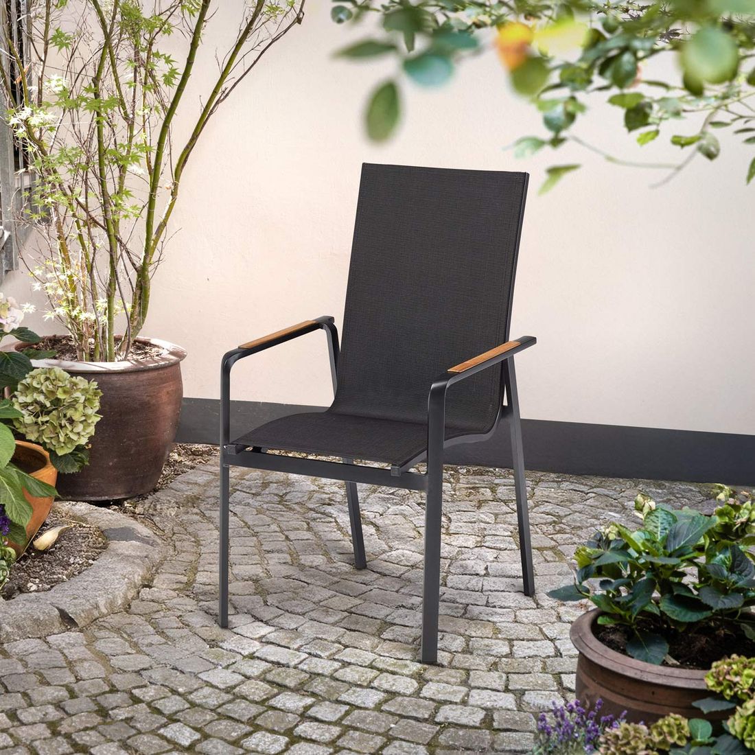 Kettler Diamond Stapelsessel Aluminium/Outdoorgewebe