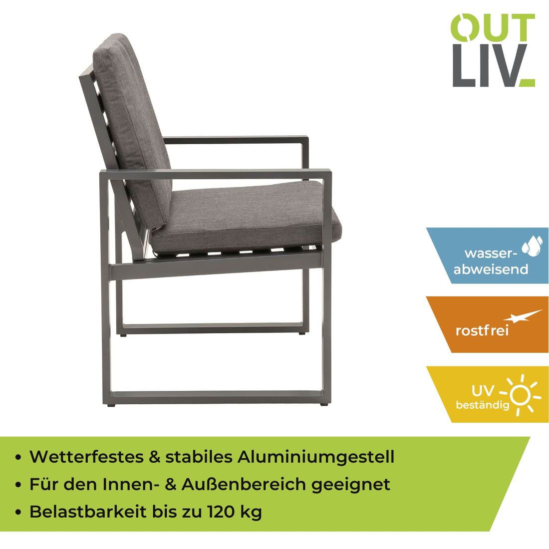 OUTLIV. Sydney Gartensessel Aluminium/Olefin