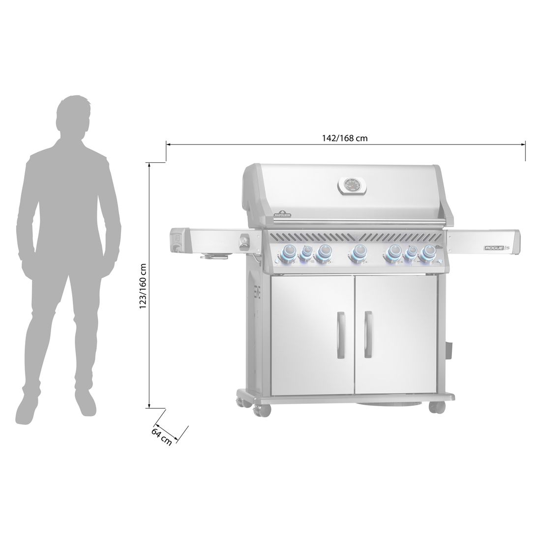 Napoleon Rogue PRO-S 625 Gasgrill mit Edelstahl-Rosten