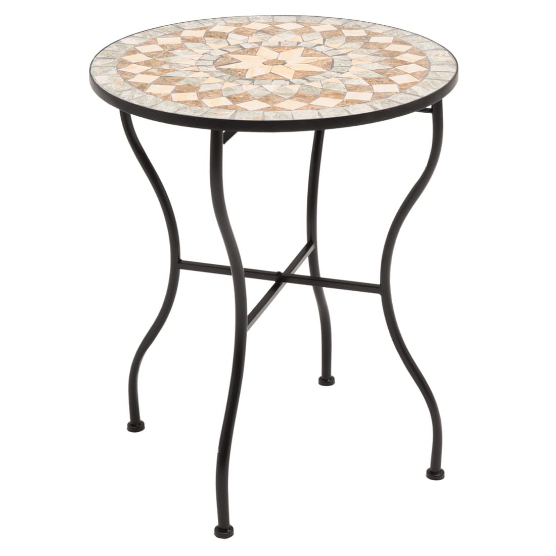 OUTLIV. Mosaik Gartentisch Ø60cm Eisen/Mosaik