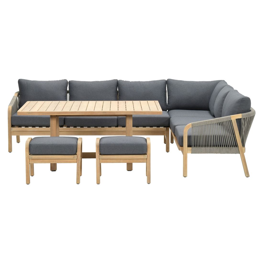 Garden Impressions Santos Dininglounge Tisch 150x90cm Akazie/Rope/Polyester