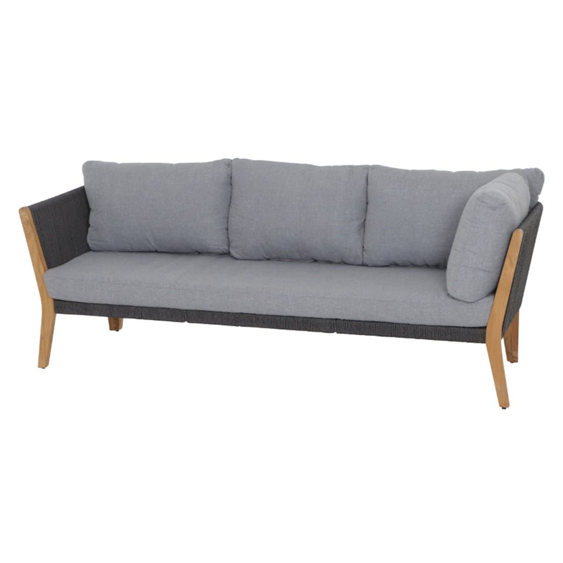 Siena Garden Parma Ecklounge inkl. Loungetische Teak/Rope/Kunstfaser