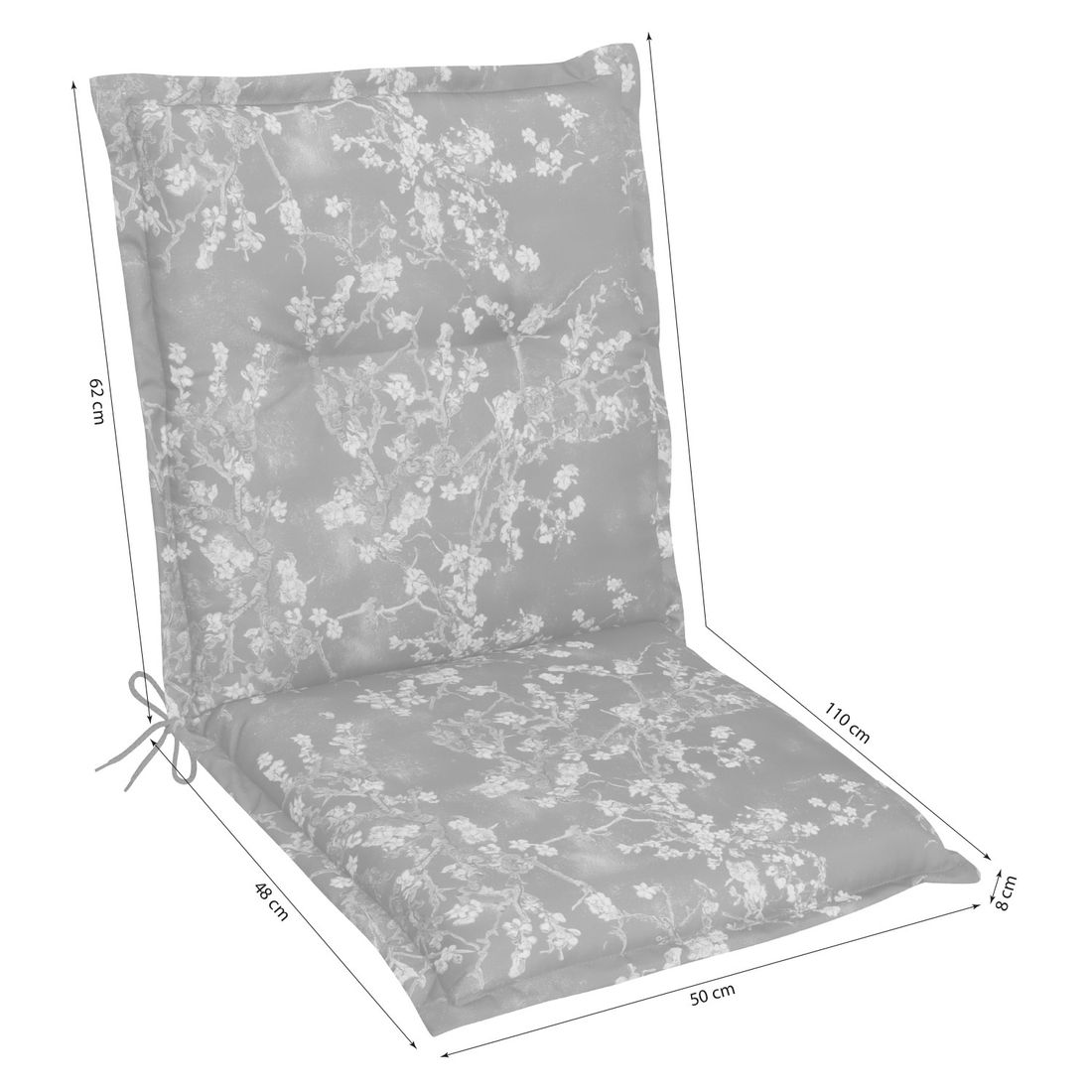 KETTtex Florence Gartenstuhlauflage Mittellehner 50x110cm Kunstfaser