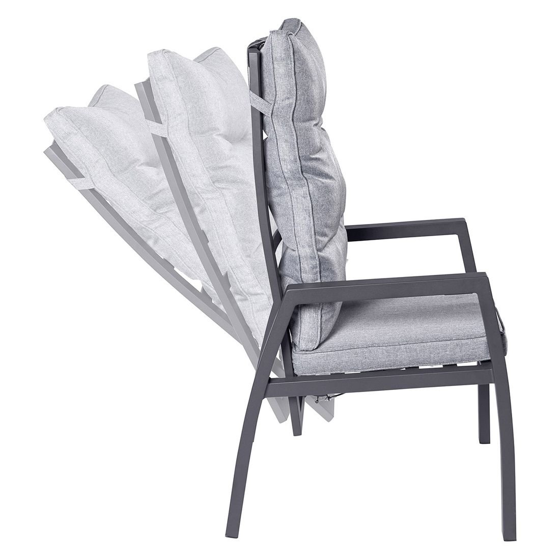 LC Garden Bondino Gartenmöbel-Set L verstellbar (6 Plätze) Tisch 200/260x100cm