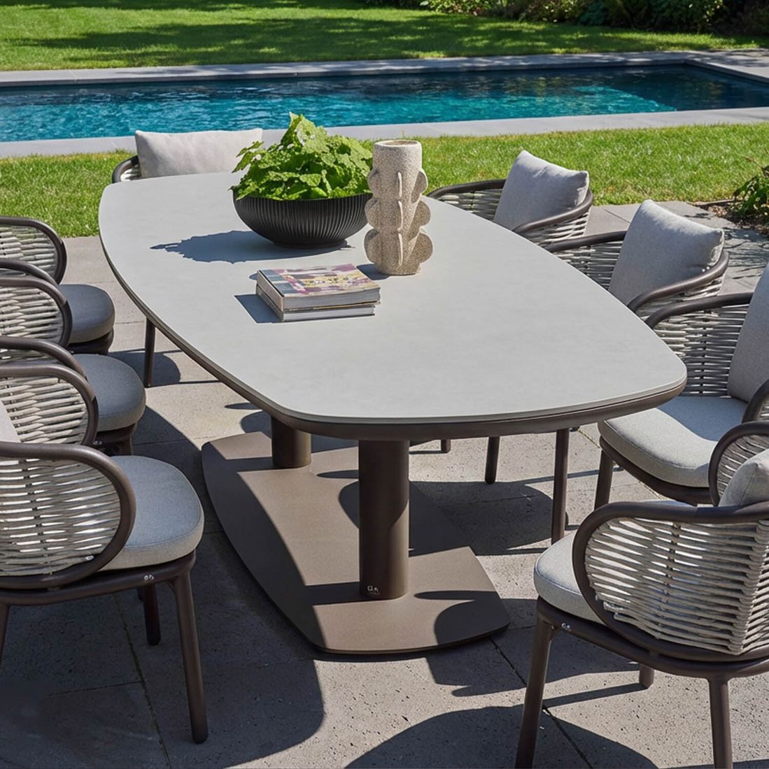 Apple Bee Melville Gartentisch 280x110cm Aluminium/Sinterstone
