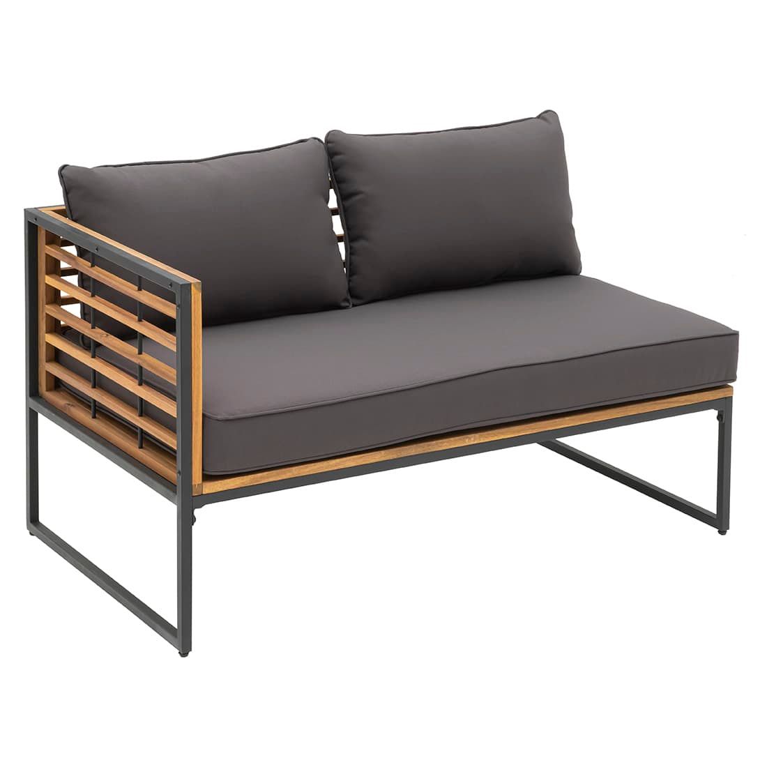 OUTLIV. Floris Ecklounge inkl. Loungetisch Stahl/Akazie/Polyester
