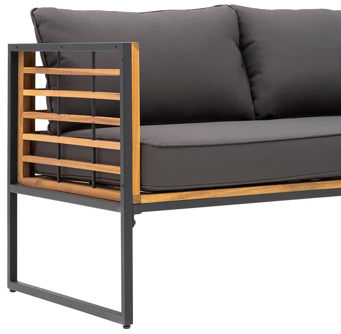 OUTLIV. Floris Ecklounge inkl. Loungetisch Stahl/Akazie/Polyester
