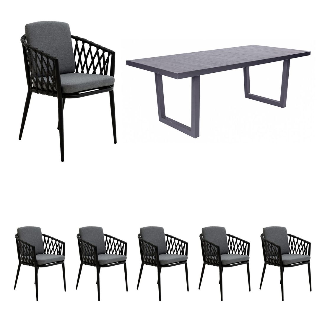 LC Garden Cairns Gartenmöbel-Set L (6 Plätze) Tisch 200x100cm