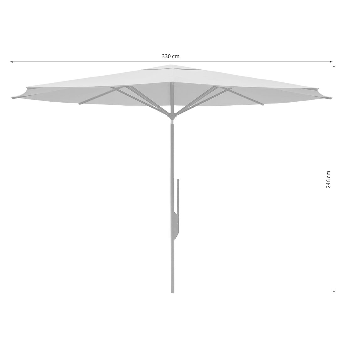 LiRo Föhr Mittelstockschirm Ø330cm