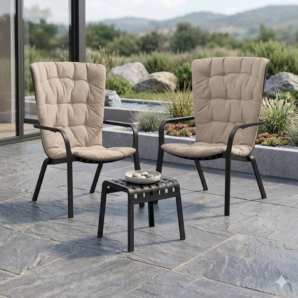 Nardi Folio Loungeset verstellbar inkl. Loungetisch Kunststoff/Polyacryl