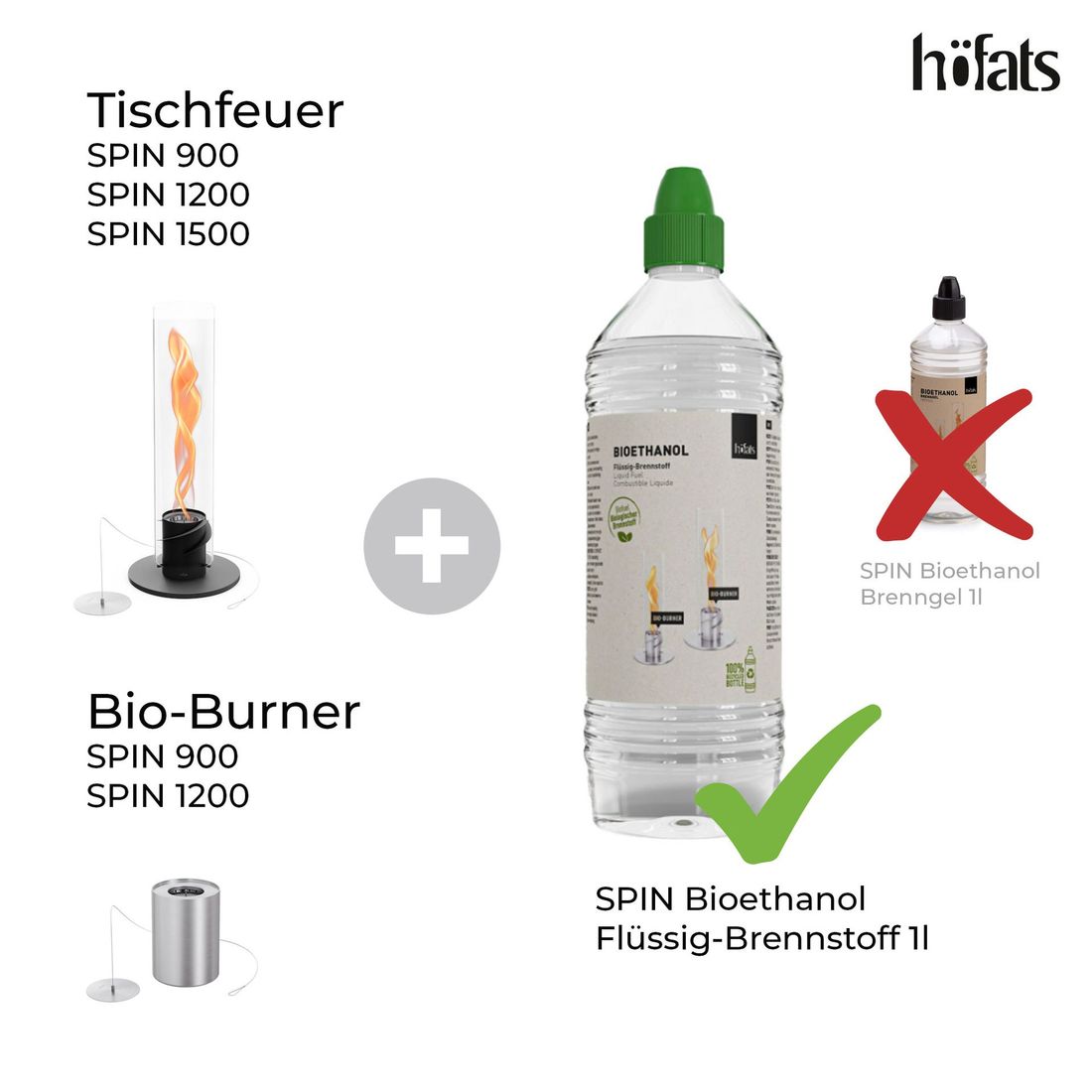 höfats SPIN 1200 Tischfeuer Ø12x54cm