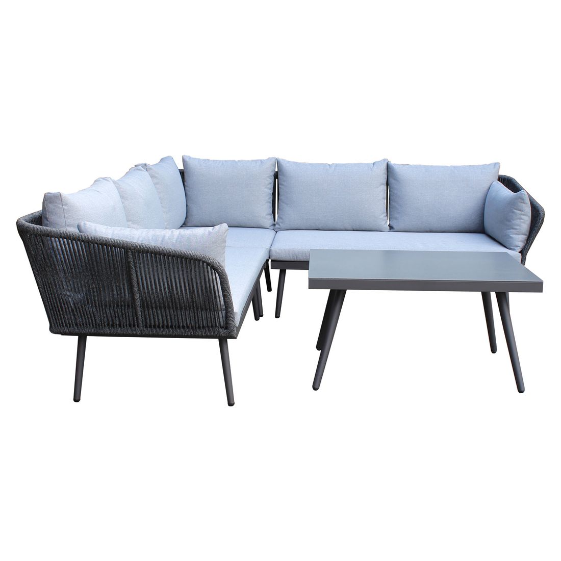LC Garden Saigon  Ecklounge inkl. Loungetisch Aluminium/Rope/Polyester