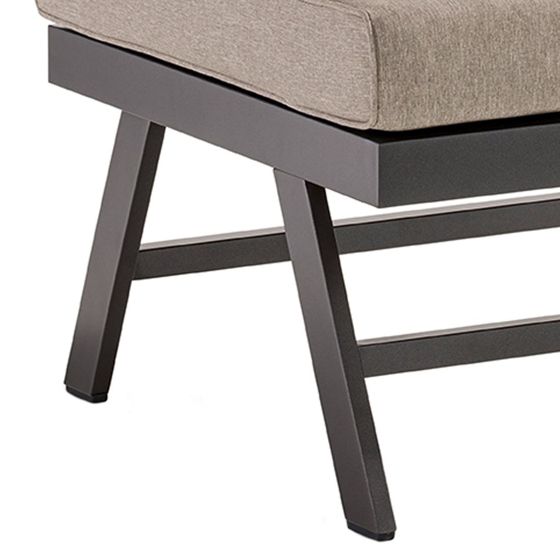 Sieger Auckland Loungehocker Aluminium/Sunproof