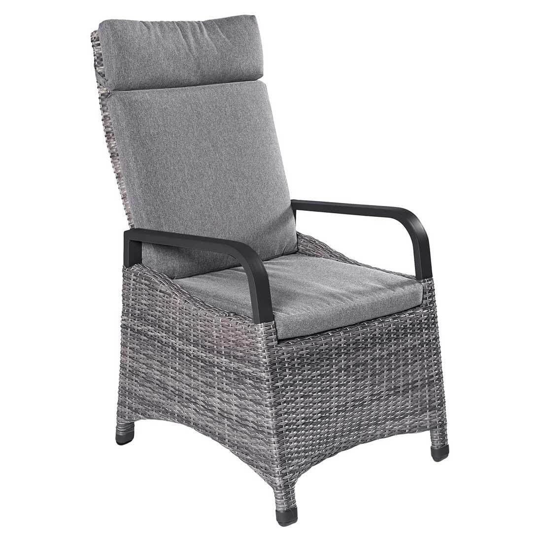 LC Garden Komido Gartensessel verstellbar Aluminium mit Sitz- und Rückenkissen
