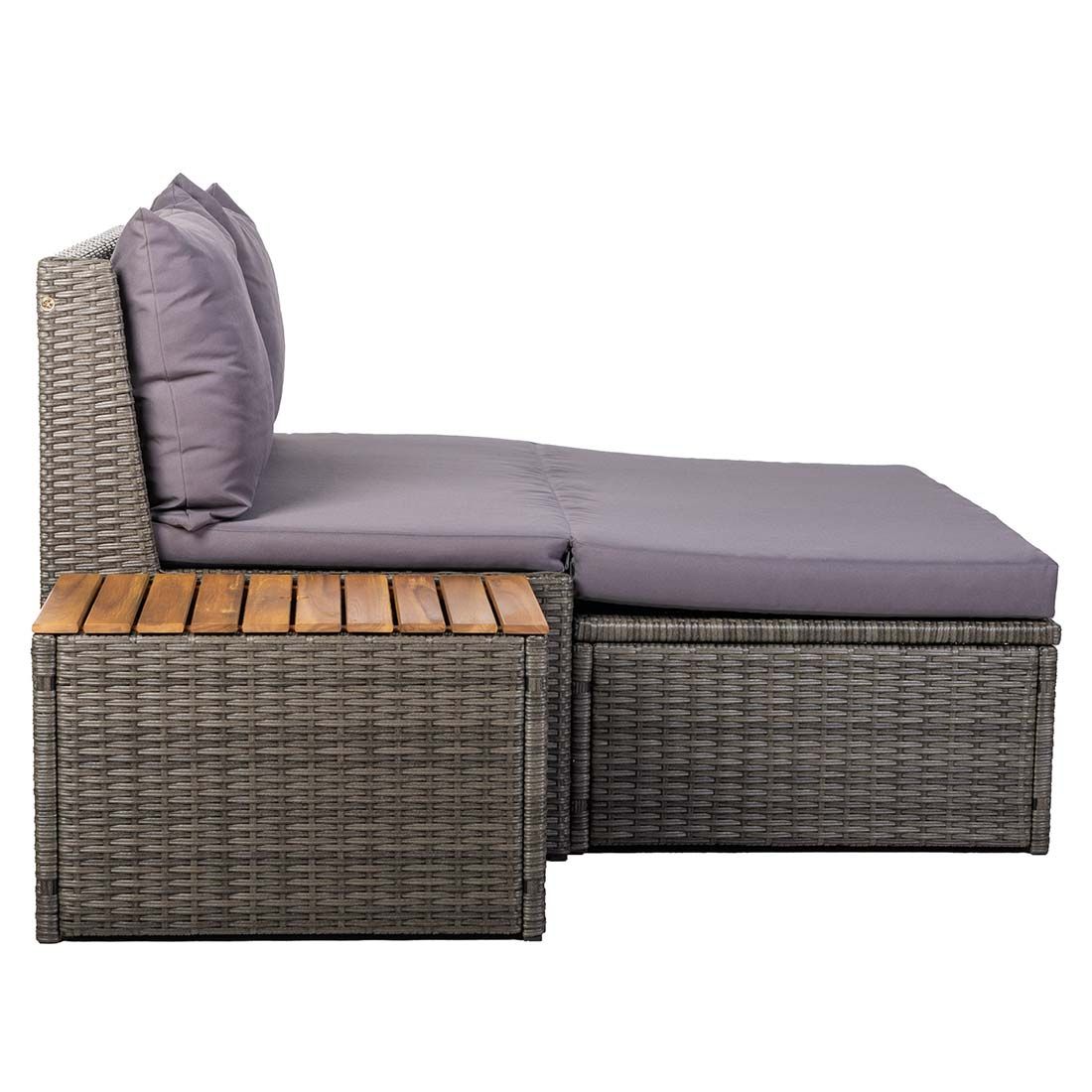 OUTLIV. Multifunktionales Daybed Aluminium/Polyrattan