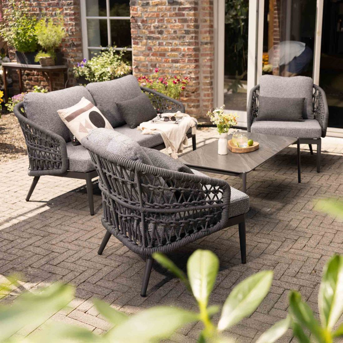 Interliving 7013 Loungeset Aluminium/Rope/Olefin