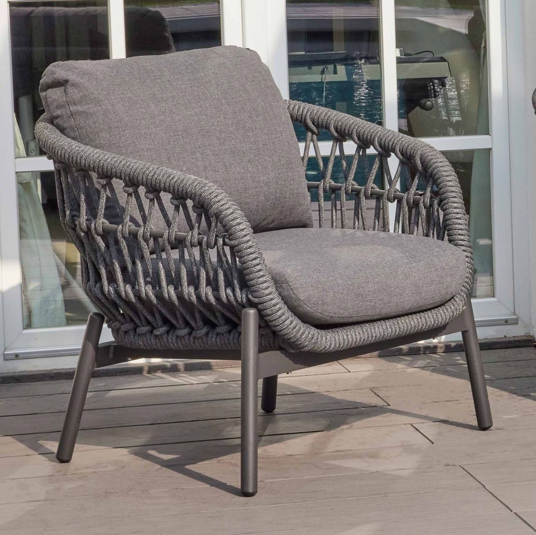 LC Garden Bari Loungesessel Aluminium/Rope