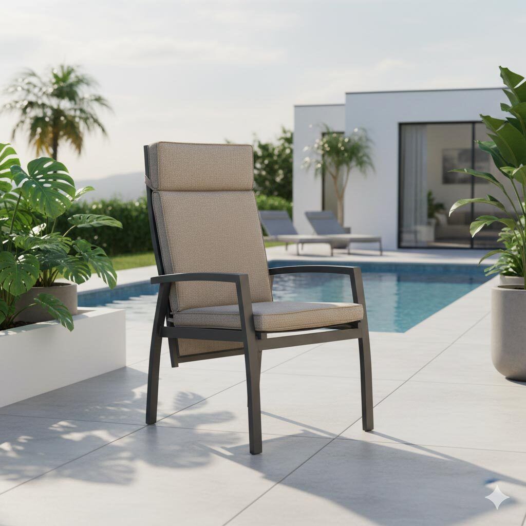 LC Garden Avena Gartensessel Sitztiefe verstellbar Aluminium mit Sitz- und Rückenkissen