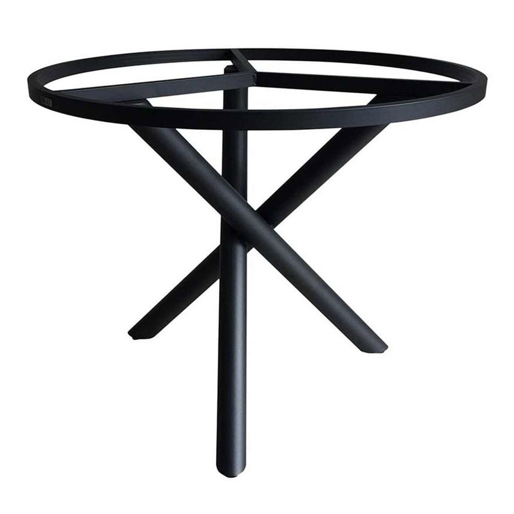 Zebra Mikado Gartentisch Ø110cm Aluminium/HPL