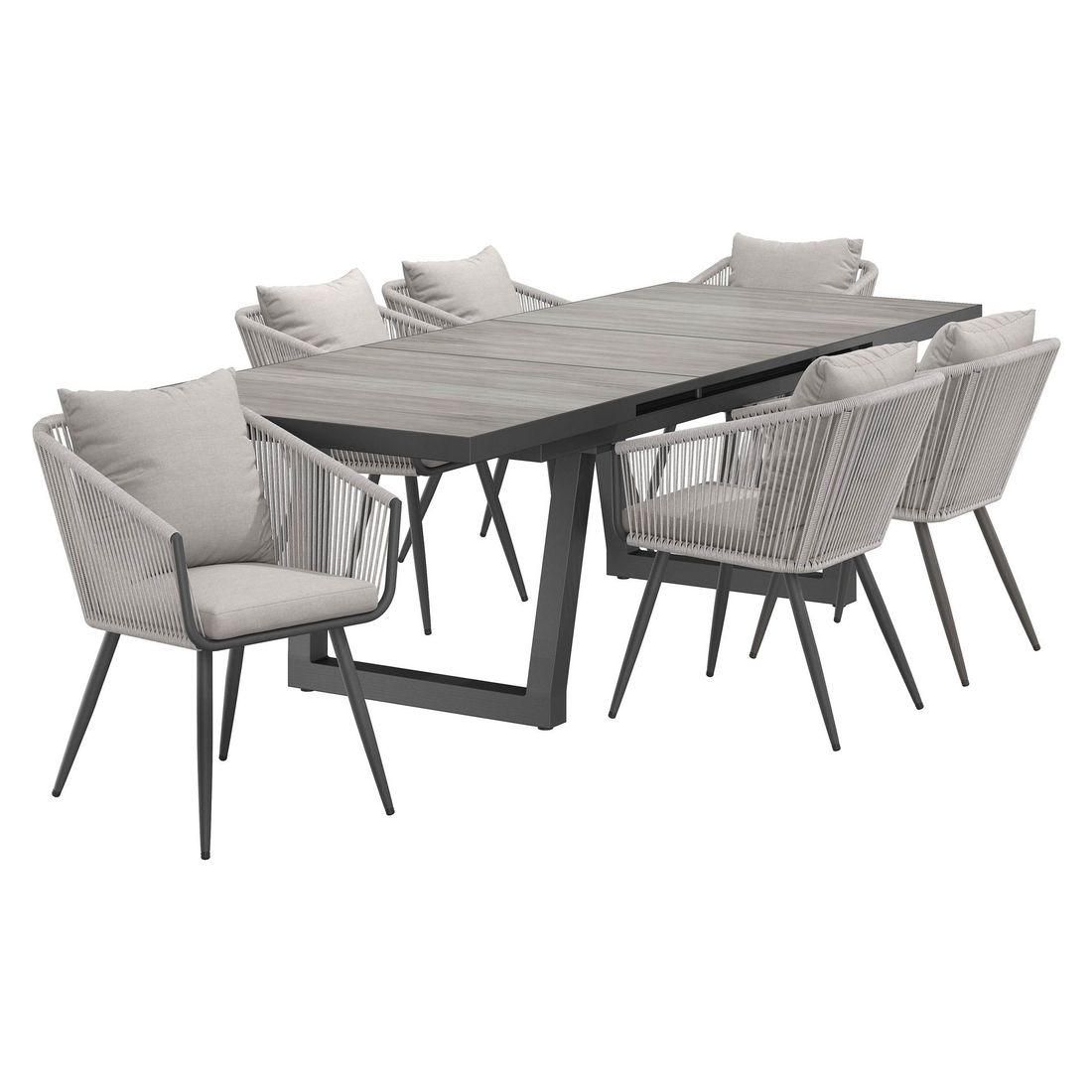 OUTLIV. Alex Gartenmöbel-Set L (6 Plätze) Tisch 200/260x100cm