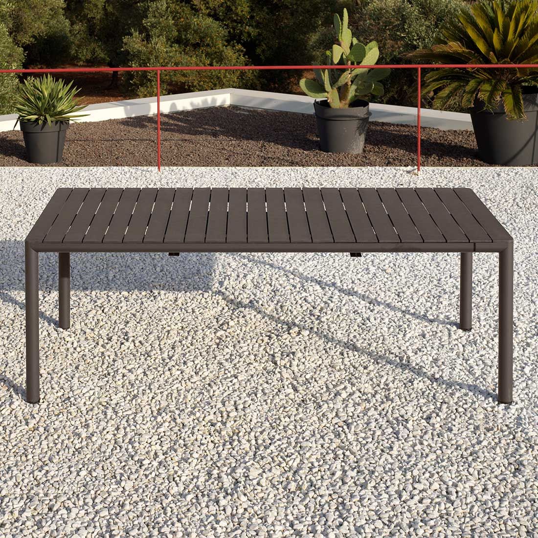Nardi Net Gartenmöbel-Set XL (8 Plätze) Tisch 211/275x100cm
