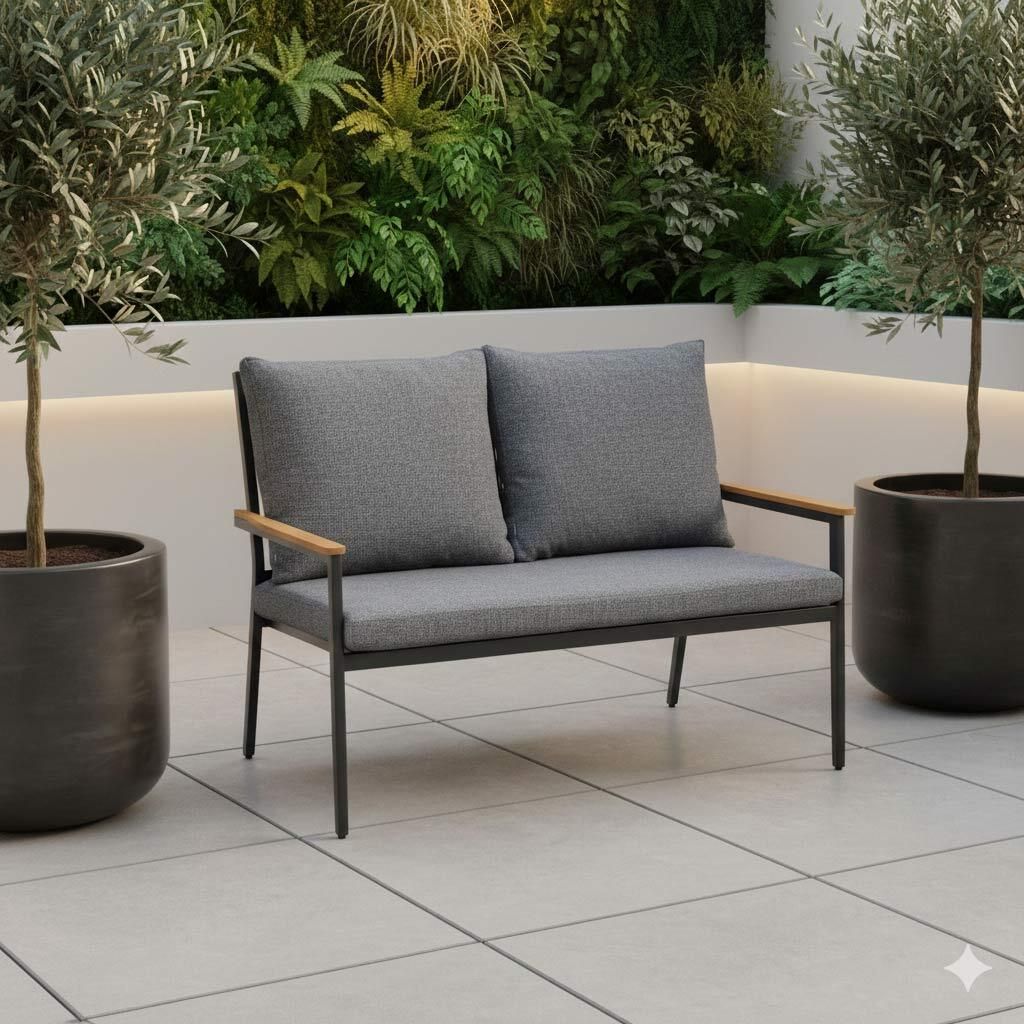 Siena Garden Liguria Diningsofa Aluminium/Gardino-Geflecht/Polyester