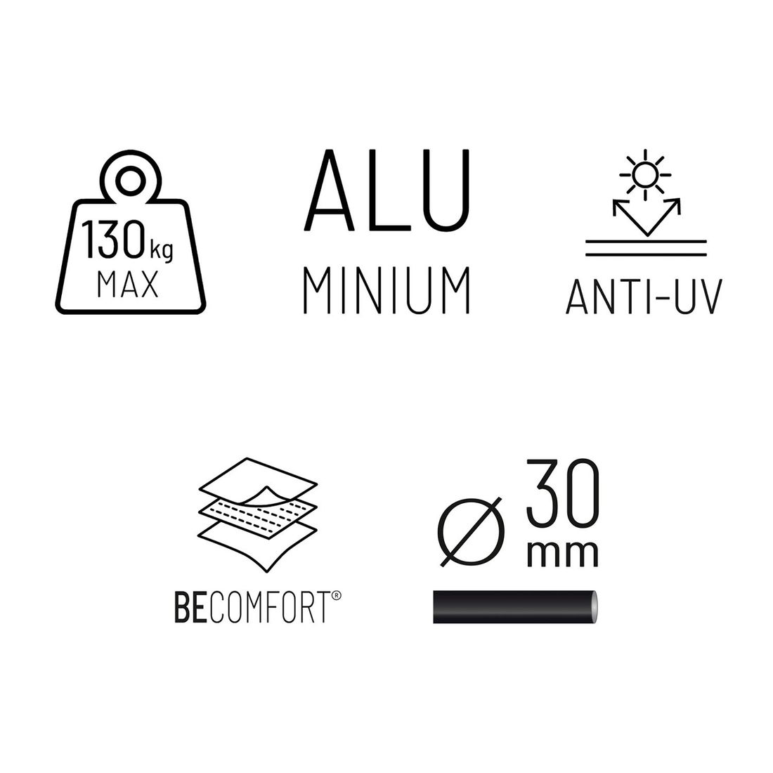 Lafuma Oron Stapelstuhl Aluminium/BeComfort