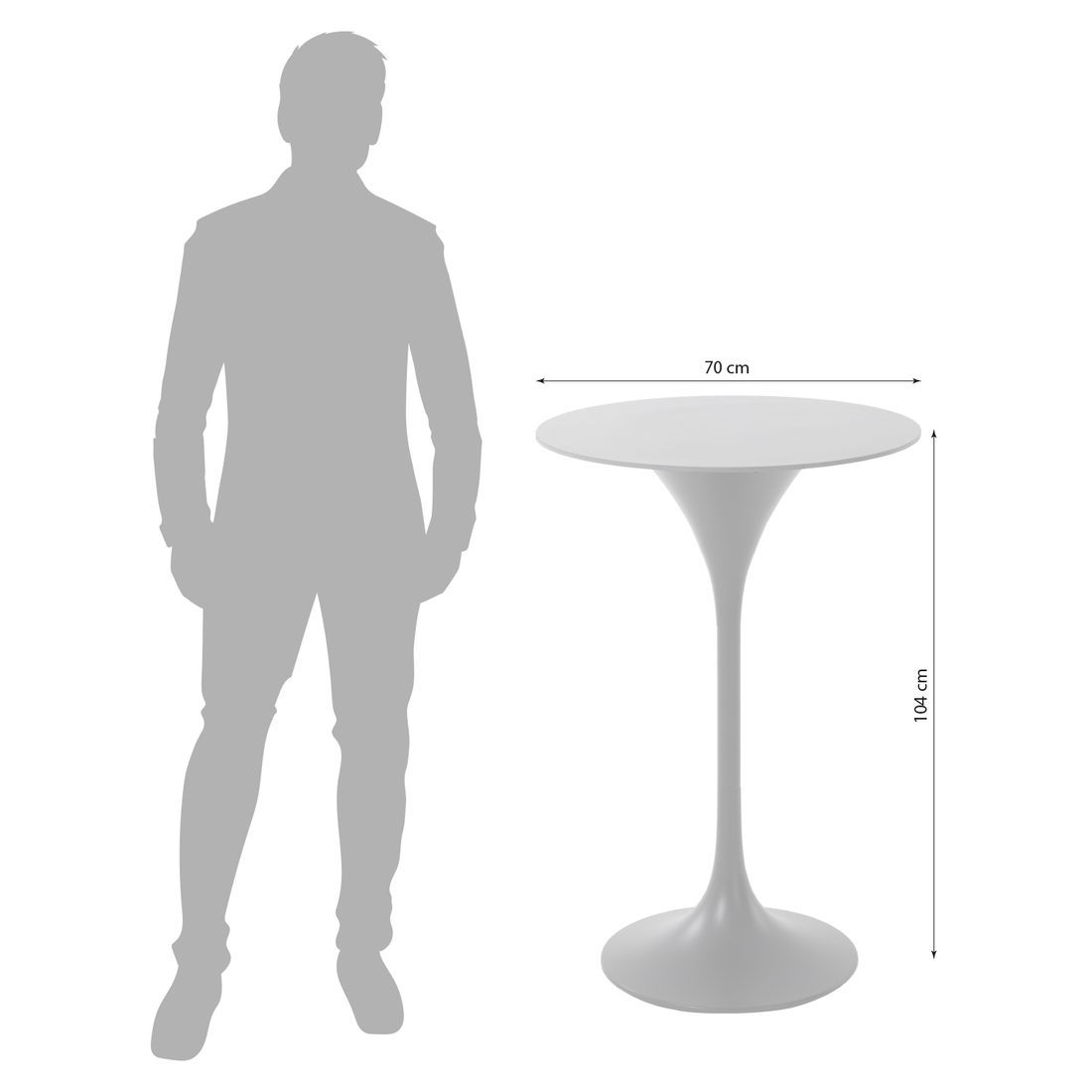 LC Garden Bari Stehtisch Ø70cm Aluminium/Sinterstein