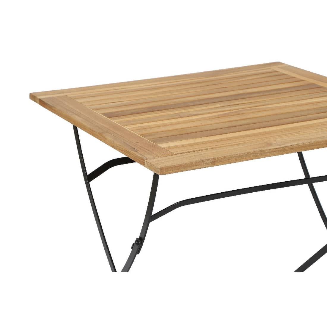 Siena Garden Peru Biergarten-Klapptisch 80x80 cm Stahl/Teak