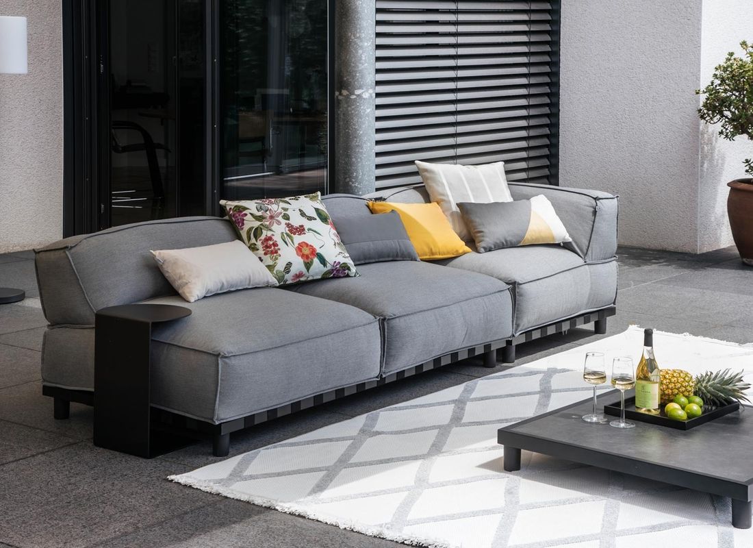 SCHÖNER WOHNEN-Kollektion Vlieland Ecklounge inkl. Loungetisch Aluminium/Sunbrella