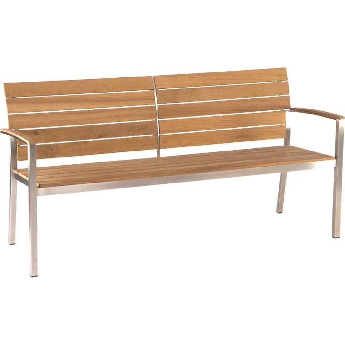 Stern Savona Gartenbank Edelstahl/Teak
