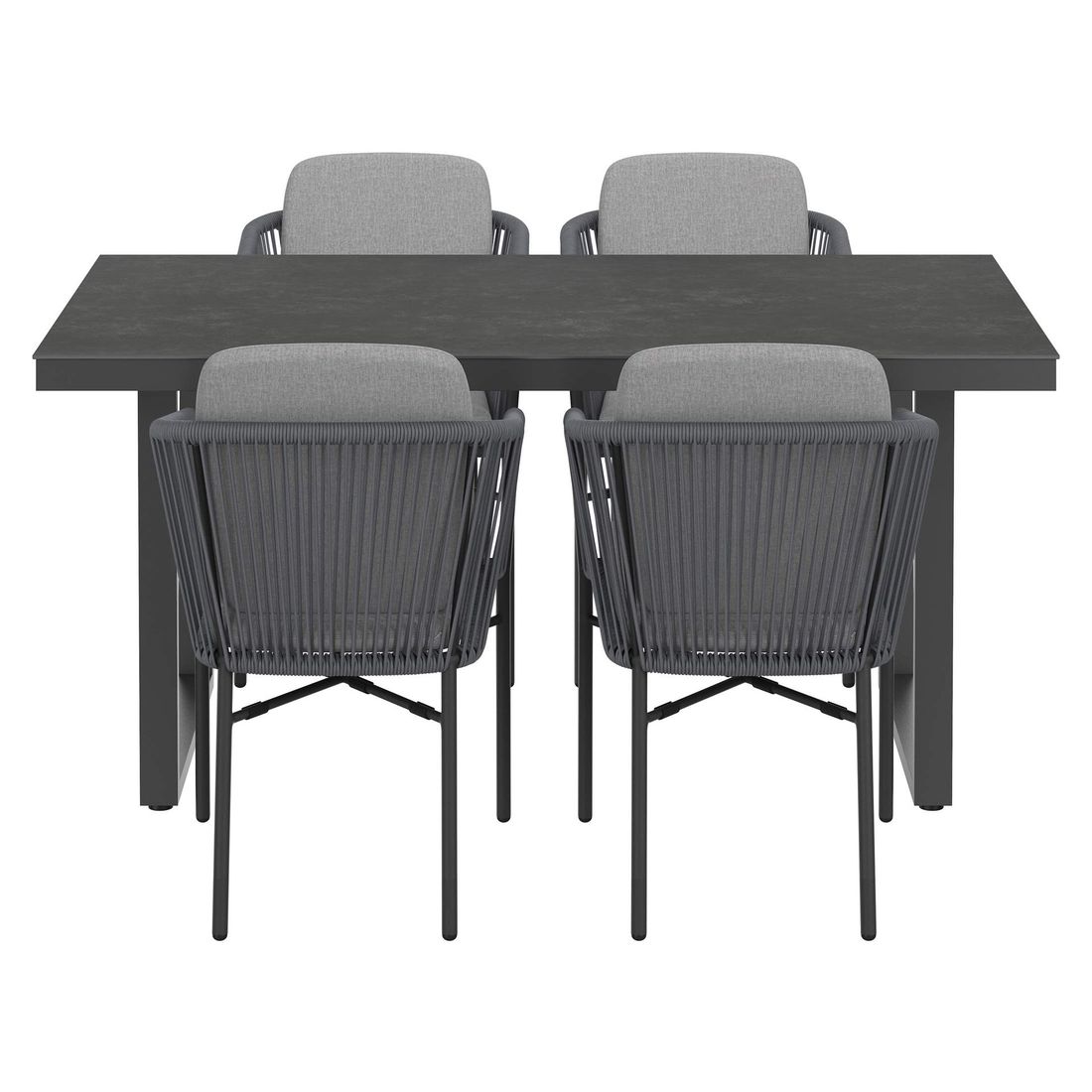OUTLIV. Ohio Gartenmöbel-Set M (4 Plätze) Tisch 160x90cm Kufe