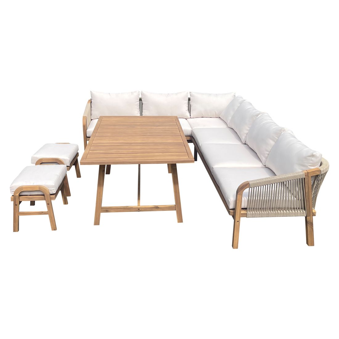 OUTLIV. Pia Dininglounge Akazie/Rope/Spunpolyester