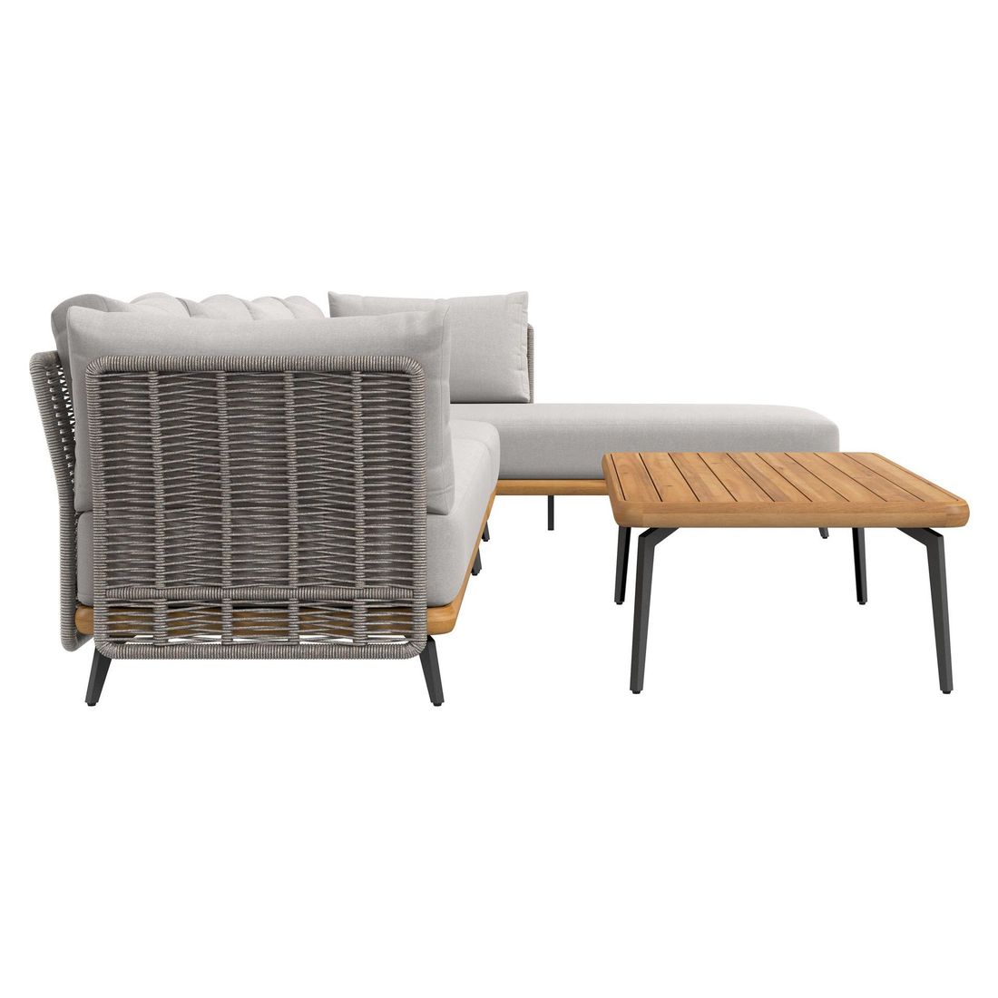 OUTLIV. Ava Ecklounge inkl. Loungetisch Akazie/Rope/Polyester