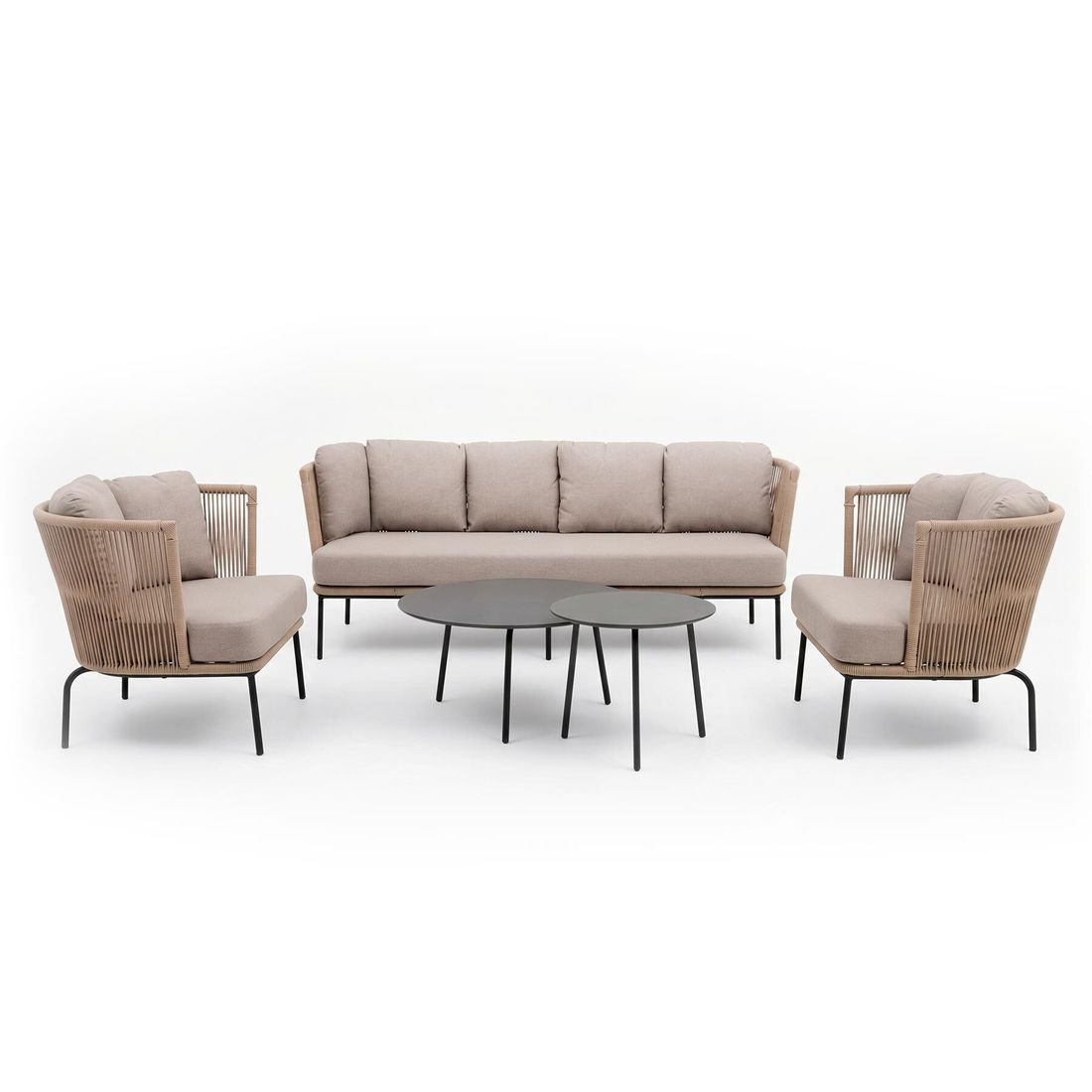 Cosmic Collection Touch Loungeset inkl. Loungetische Stahl/Rope/Spun Polyester