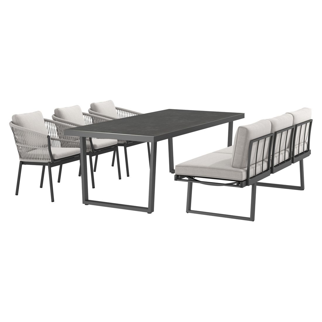 OUTLIV. Alicante Gartenmöbel-Set L (6 Plätze) Tisch 220x100cm