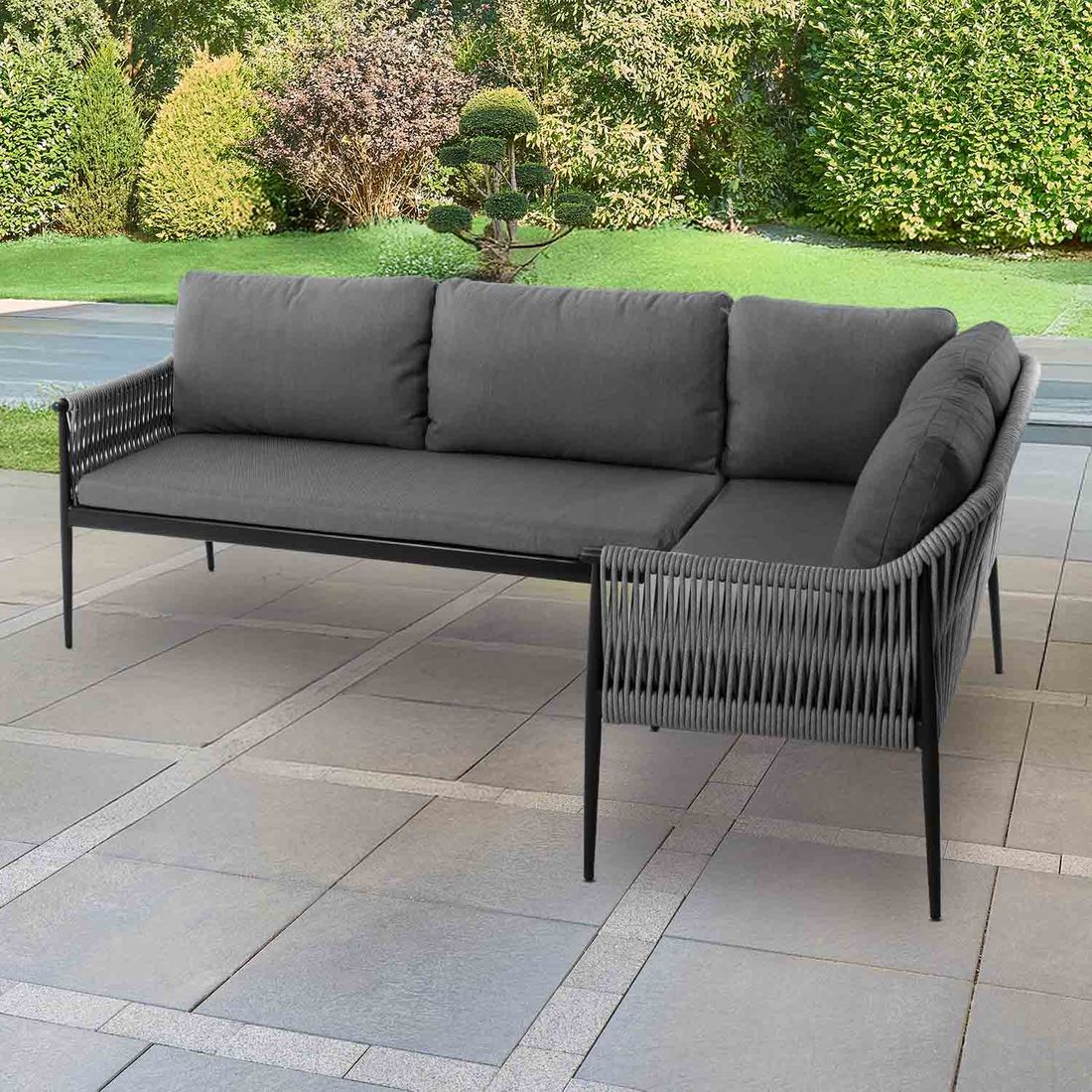 LC Garden Bari Ecklounge Aluminium/Rope/Kunstfaser