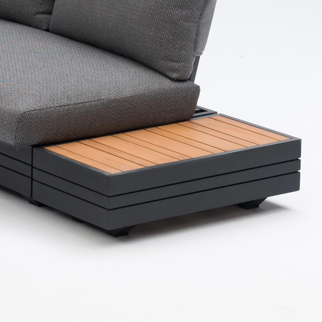 Zebra Cubo Neo Loungetisch Aluminium/Teak