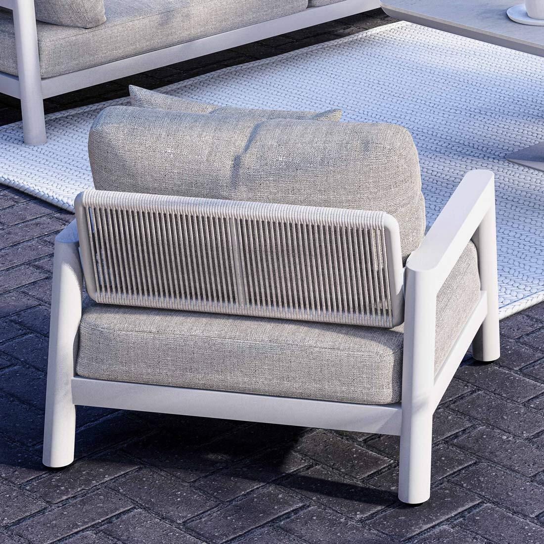 Zebra Cozy Loungesessel Aluminium/Rope/Sunproof