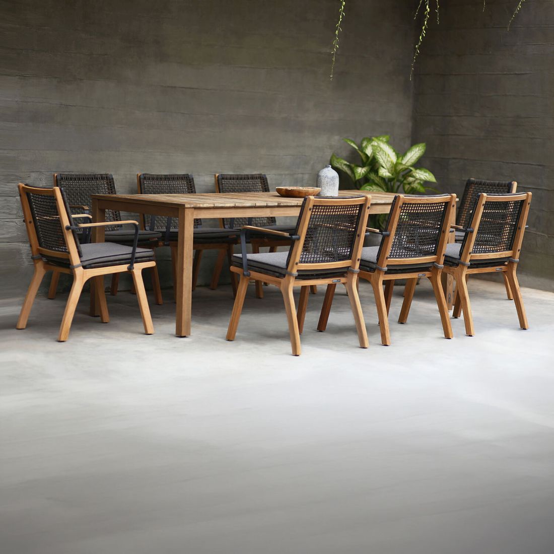 Zebra Derex Gartentisch 220x100cm Teak recycelt