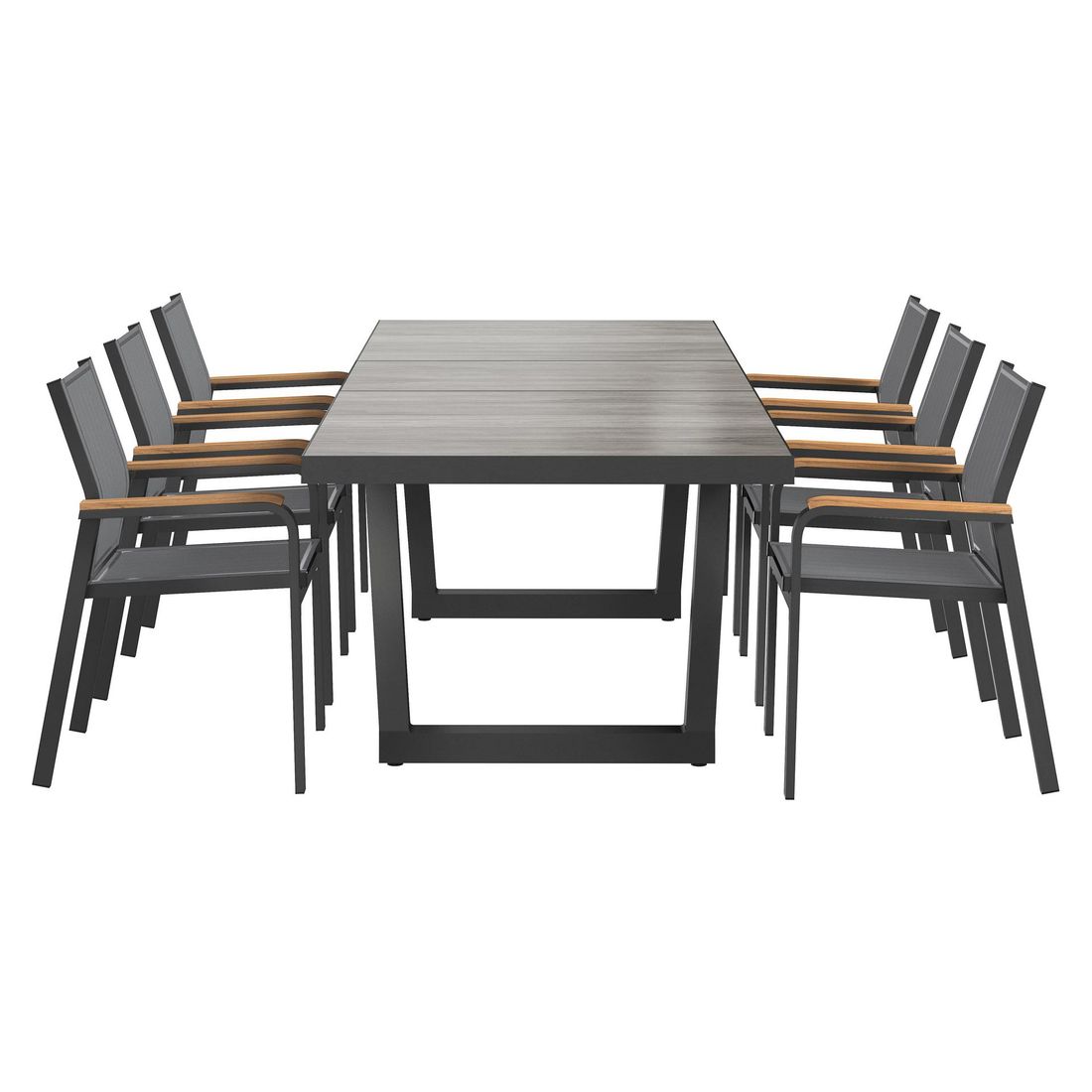 OUTLIV. Florenz Gartenmöbel-Set L (6 Plätze) Tisch 200/260x100cm Kufe