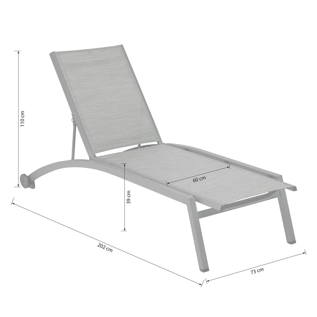 Kettler Forma II Gartenliege verstellbar Aluminium/Outdoorgewebe