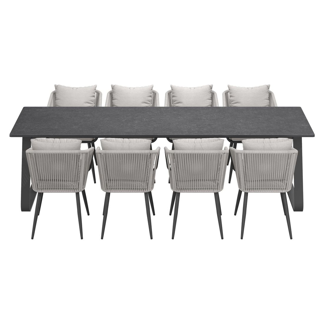 OUTLIV. Alex Gartenmöbel-Set XL (8 Plätze) Tisch 280x100cm