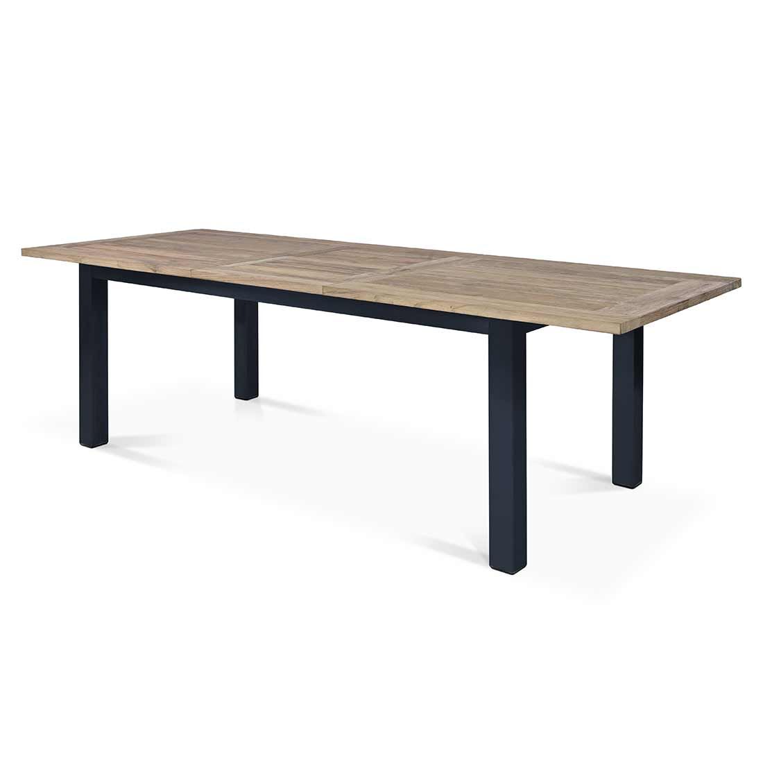 OUTLIV. Oxford Ausziehtisch 200/260x100cm Edelstahl/Teak Recycelt