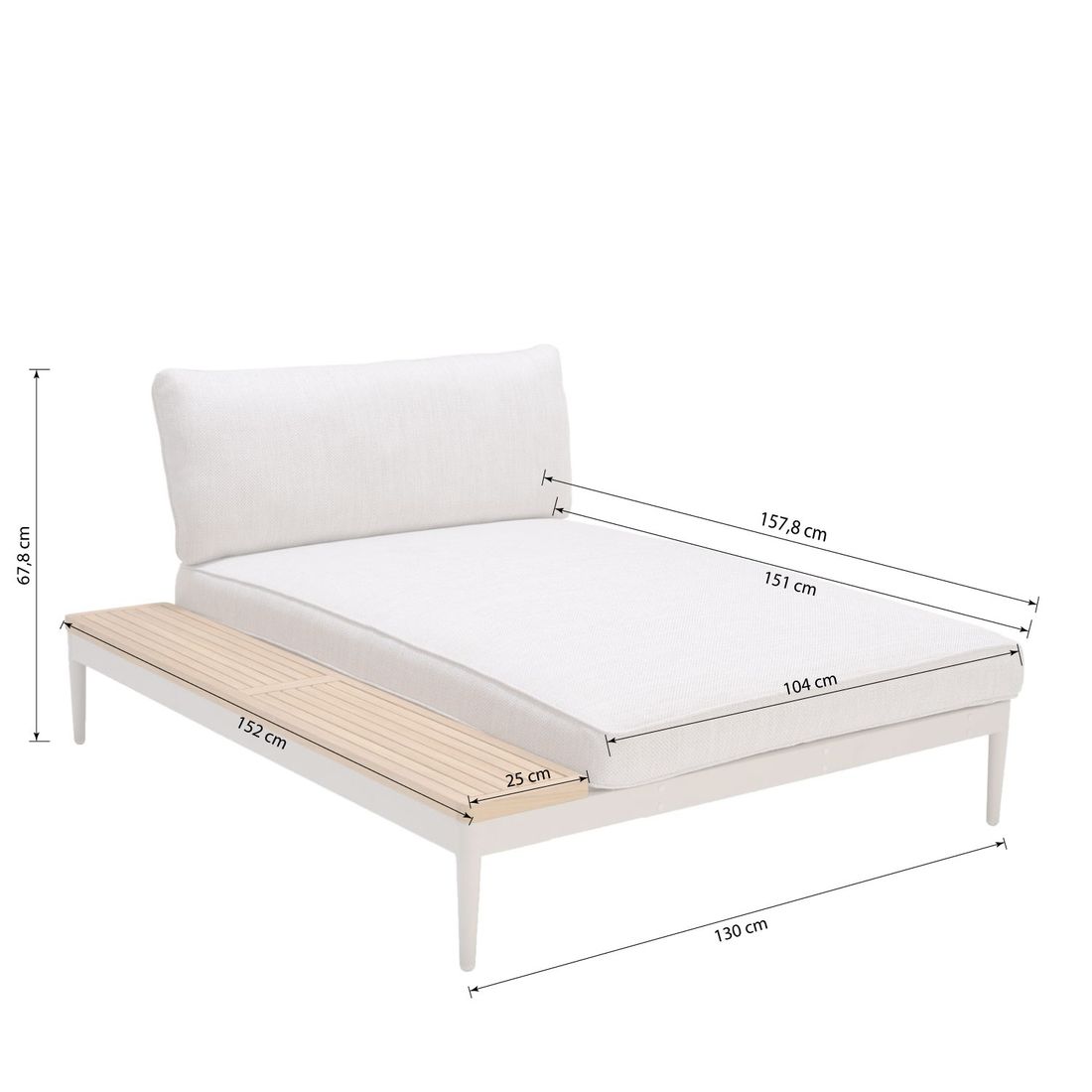 LifestyleGarden Topaz XL Daybed Aluminium/Olefin