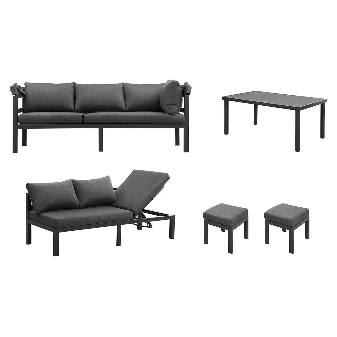 OUTLIV. Anzio Dininglounge Aluminium/Spunpolyester