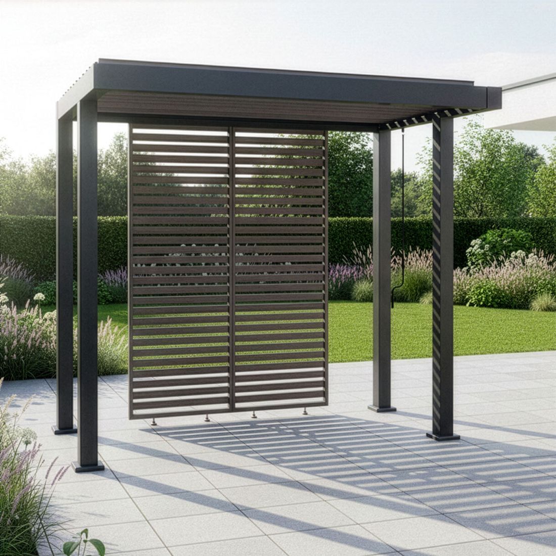 MWH Grillzebo Terrassenüberdachung 259,5x154x240cm