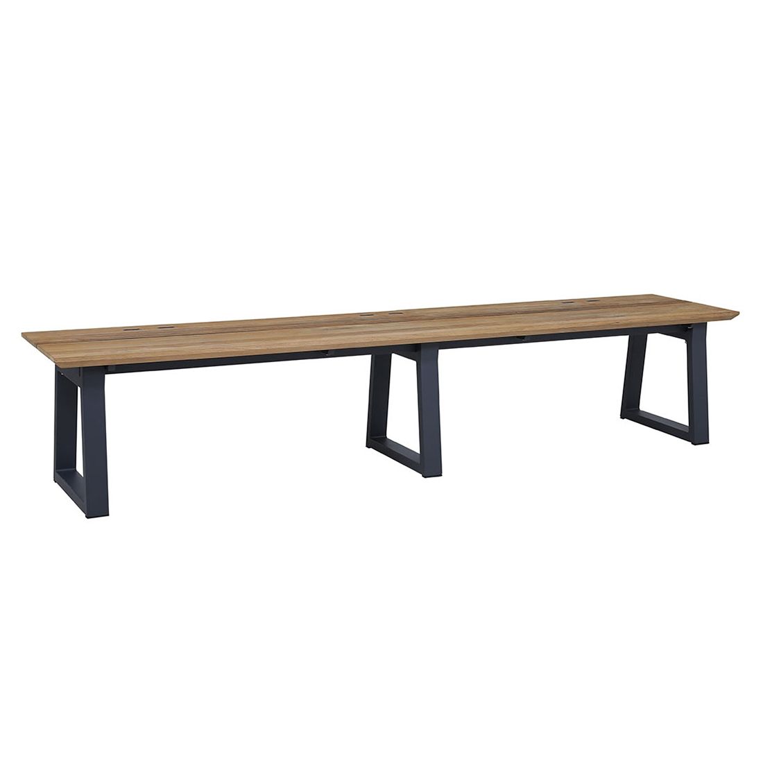 Zebra Phönix Gartenbank Aluminium/Teak recycelt