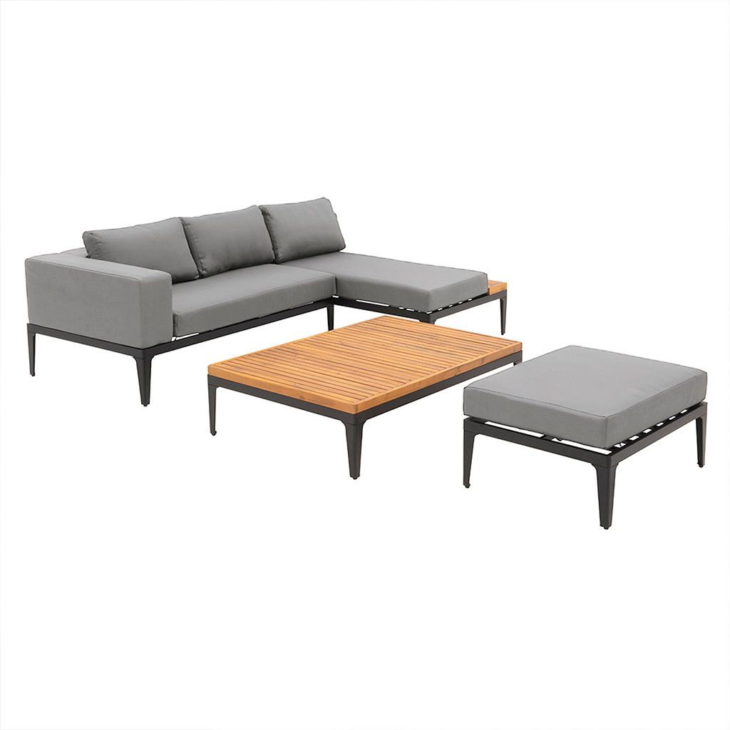 OUTLIV. Bern Ecklounge inkl. Loungetisch Aluminium/Olefin