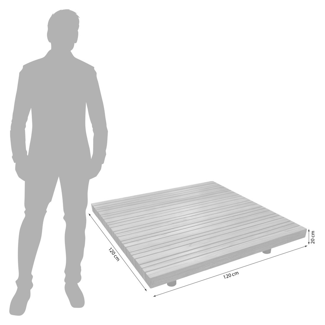 LC Garden Sunbay Loungetisch 120x120cm Aluminium/Teak